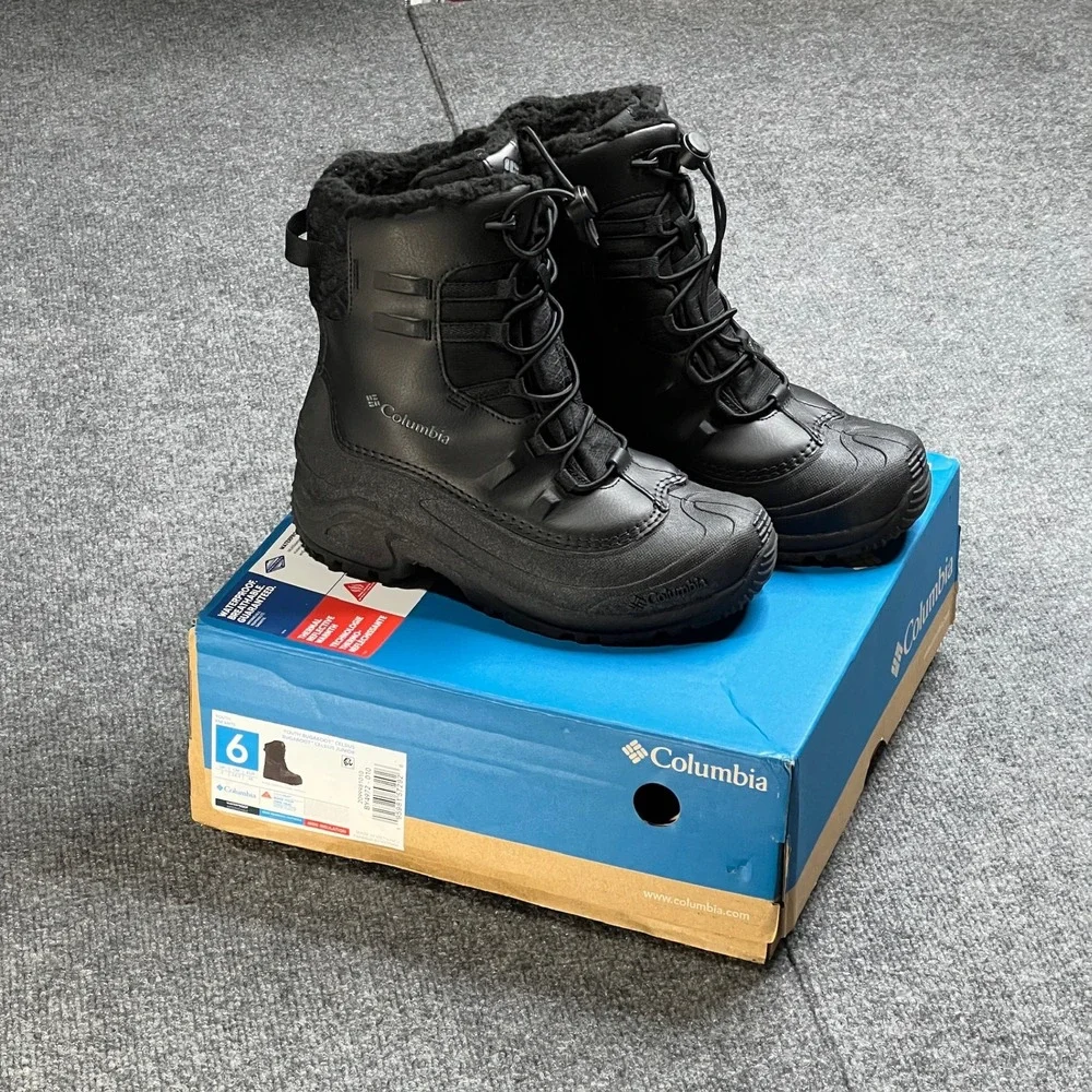 NIB Columbia Kids 6 Bugaboot Celsius‎ Black Waterproof 400g Insulated Snow Boots